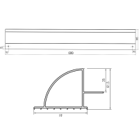 WATTSTUNDE&reg; Solarmodul Halterung HSA68/S ALU schwarz