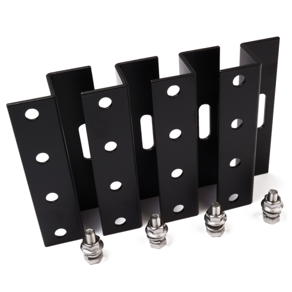 WATTSTUNDE&reg; 100 mm Aluminium Z-Winkel HSZ100 schwarz Halterung