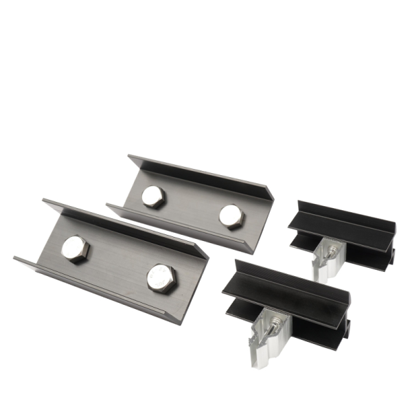 WATTSTUNDE&reg; Hausdachhalterung Mittelklemmen + Verbinder