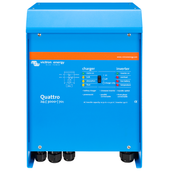 Victron Quattro 24/3000/70 Wechselrichter 2400 W und Ladeger&auml;t 24V
