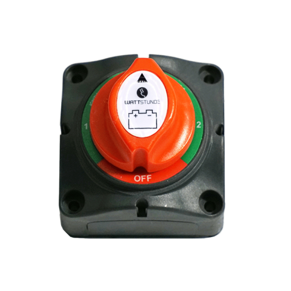 WATTSTUNDE&reg; Batterie W&auml;hlschalter 2 Batterien mit Geh&auml;use