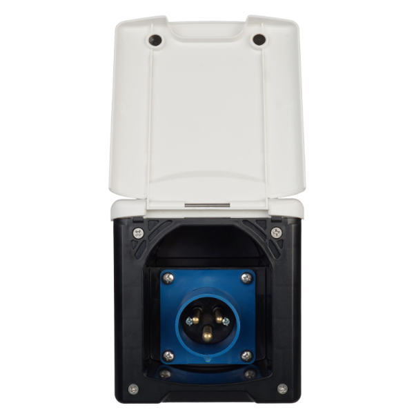 WATTSTUNDE&reg; CEE-Einbausteckdose Wei&szlig; mit Magnetklappe, 16 A