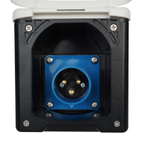 WATTSTUNDE&reg; CEE-Einbausteckdose Wei&szlig; mit Magnetklappe, 16 A