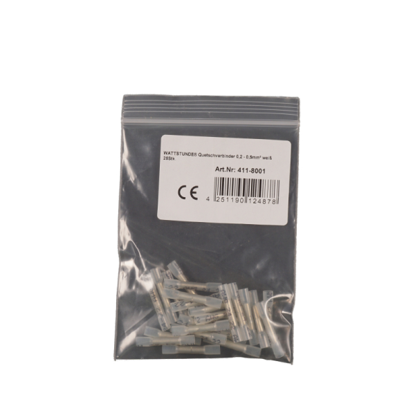 WATTSTUNDE&reg; Quetschverbinder 0,2 - 0,5 mm&sup2; wei&szlig; 25 Stk.