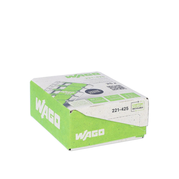 WAGO Verbindungsklemme Green Range flexibel bis 4mm&sup2; - 221-425 | 25er Pack