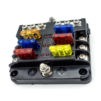 WATTSTUNDE&reg; Plus Distributor 6 mit je 2 x 5 A, 10 A, 15 A, 20 A Flachsicherungen